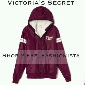 Victoria’s Secret PINK Sherpa anorak rain jacket size small